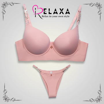 Thin pad Thailand  Bra Set With Chain (Imported)