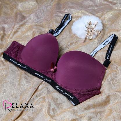 Branded Love Strap Padded Bra