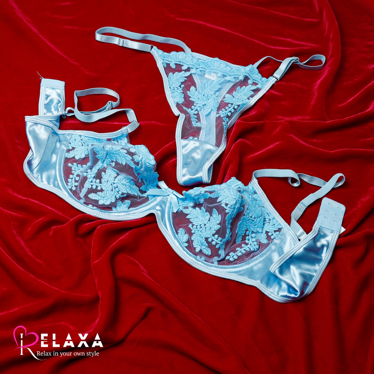 Net Bra Set With Pure Silk(Imported)