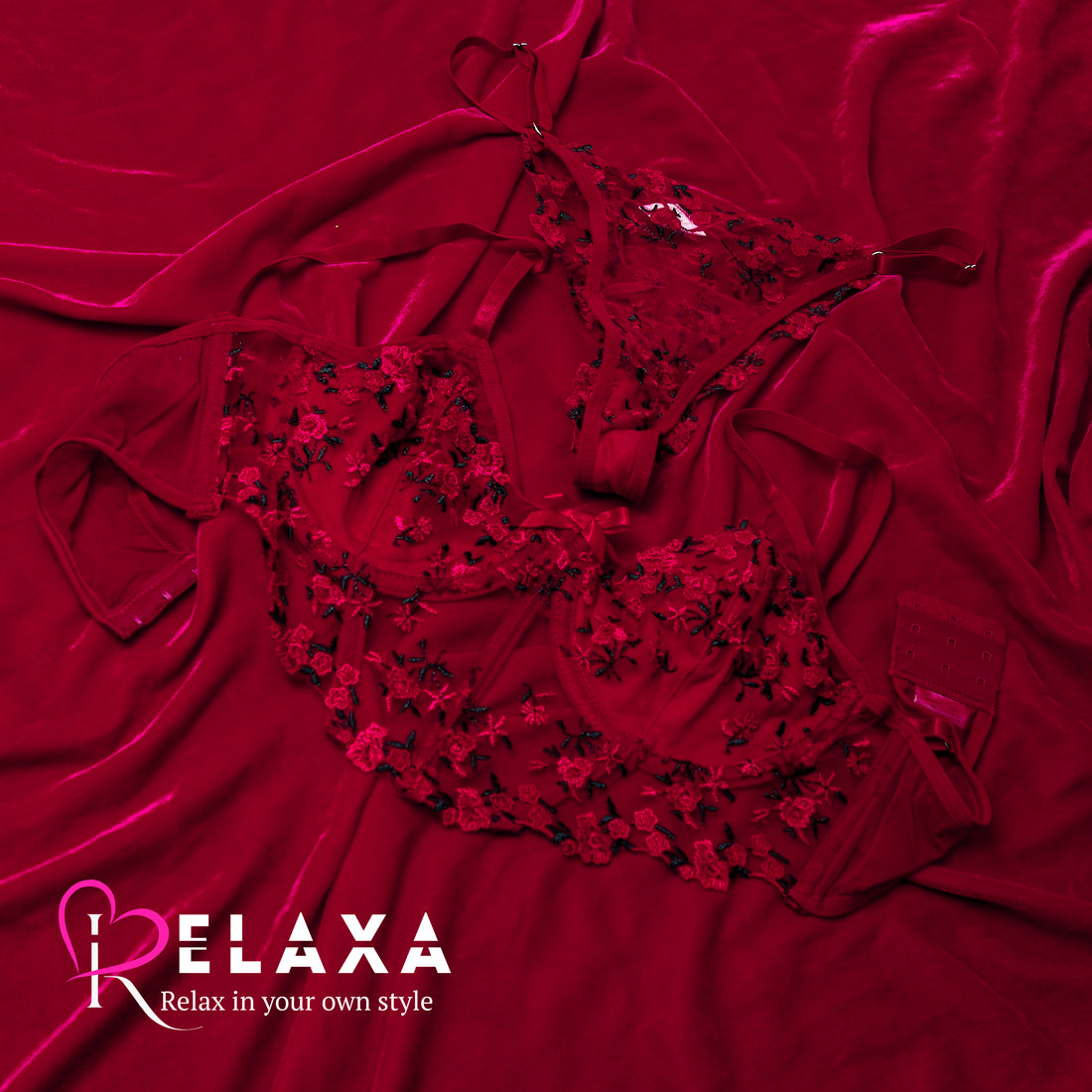 High Net flower Bra Set(Imported)