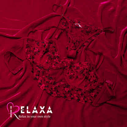 High Net flower Bra Set(Imported)