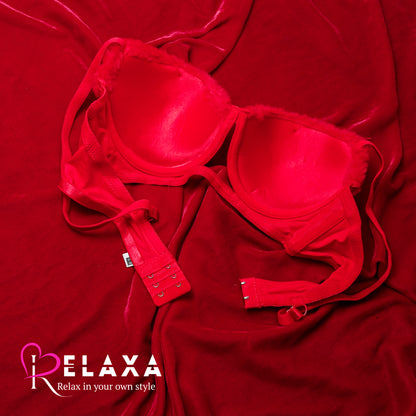 Beaded Wool Single Paded Bra Set